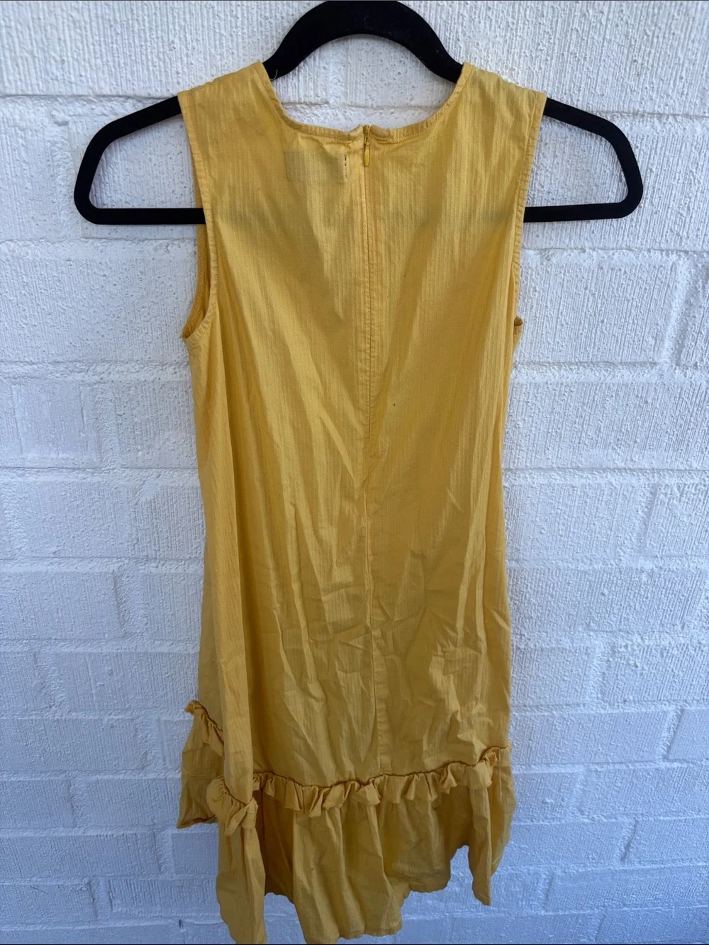 Little Cocoon Girls' Yellow Ruffle-Hem Casual Dress sz 12